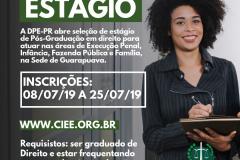 DPE-PR abre vaga de estágio em Guarapuava
