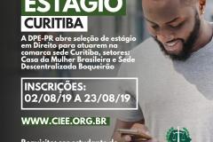 DPE-PR abre vagas de estágio para graduação e pós em Curitiba