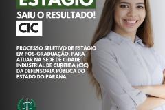 DPE-PR divulga resultado do processo seletivo na CIC