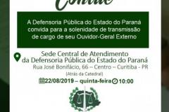 A solenidade de transmissão de cargo acontecerá nesta quinta-feira (22)