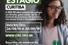 DPE-PR abre vagas de estágio em Curitiba
