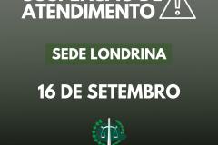 Suspensão de atendimento: Sede Londrina