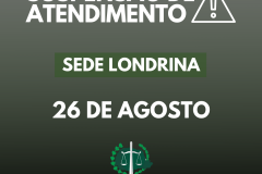 Suspensão de atendimento: Sede Londrina