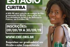 DPE-PR abre vagas de estágio em Curitiba