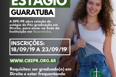 DPE-PR abre vaga de estágio em Guaratuba