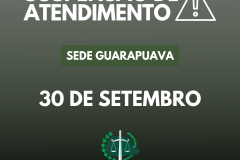 Suspensão de atendimento: Sede Guarapuava