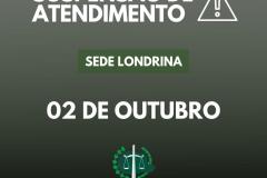 Suspensão de atendimento: Sede Londrina
