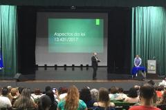 O coordenador do NUDIJ, dr. Marcelo Lucena Diniz, durante sua apresentação.