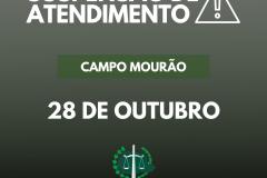 Suspensão de atendimento: sede Campo Mourão