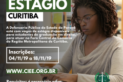 DPE-PR abre vagas de estágio em Curitiba