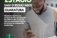 DPE-PR divulga resultado do processo seletivo em Guaratuba