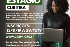 DPE-PR abre vaga de estágio em Curitiba