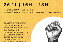 DPE-PR promove reunião com lideranças dos movimentos sociais negros do Paraná