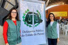 Da esquerda para a direita: as defensoras públicas dra. Talia Devos Faleiros e a dra. Danielle Pereira dos Santos.