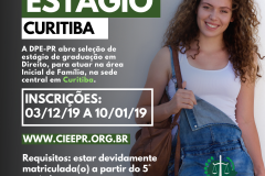 DPE-PR abre vaga de estágio em Curitiba