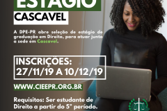 DPE-PR abre vaga de estágio em Cascavel