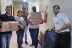 Da direita para esquerda: Defensor Público Cauê Freire, psicólogo Clodoaldo Porto Filho, diretor da cadeia pública de umuarama jeovah Freire, estagiária da defensoria Amanda Zumas Lolli e Estagiario Paulo Henrique Luchetti