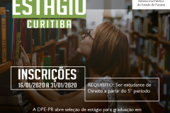 A Defensoria Pública do Estado do Paraná está com vaga de estágio disponível para estudantes de graduação em direito