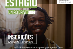 A Defensoria Pública do Estado do Paraná está com vaga de estágio disponível para estudantes de graduação em direito
