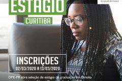 A Defensoria Pública do Estado do Paraná está com vagas de estágio disponíveis para estudantes de graduação em direito, para atuar junto ao Fórum Descentralizado da CIC.