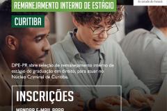 DPE-PR abre vaga de estágio para remanejamento interno