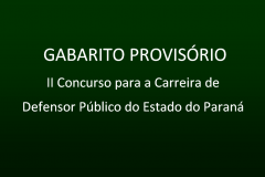 II Concurso para a Carreira de Defensor Público do Estado do Paraná