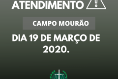 Suspensão de atendimento: Sede Campo Mourão
