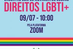 Reunião será on-line e terá como tema central os direitos LGBTI+