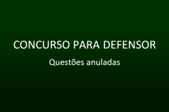 Comunicado - II Concurso Defensor Público