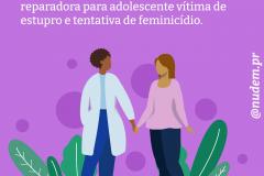 DPE-PR garante cirurgia reparadora para adolescente vítima de estupro e tentativa de feminicídio.