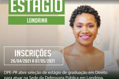 DPE-PR abre vaga de estágio para atuar na sede de Londrina