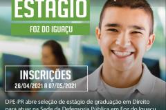 DPE-PR abre processo seletivo de estágio para atuar na Sede Foz do Iguaçu