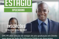 DPE-PR abre vaga de estágio de Pós-graduação em Direito
