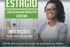 DPE-PR abre processo de estágio para atuar na Casa da Mulher Braisleira