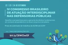 DPE-PR sedia o "IV Congresso Brasileiro de Atuação Interdisciplinar nas Defensorias Públicas"
