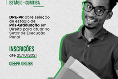 DPE-PR abre processo seletivo de estágio para pós-graduação em Direito