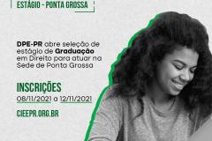 DPE-PR abre vaga de estágio para atuar na sede de Ponta Grossa