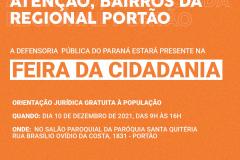 Defensoria Pública do Paraná estará presente na Feira da Cidadania 