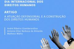 Dia Internacional dos Direitos Humanos: a atuação defensorial e a construção dos Direitos Humanos