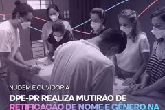 DPE-PR realiza mutirão de retificação de nome e gênero na Cadeia de Rio Branco do Sul