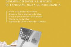 Devemos defender a liberdade de expressão, não a de intolerância.