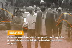 Defensoria realiza visita à ocupação do Xarquinho para conhecer a realidade de famílias que vivem no local