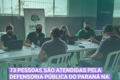 73 pessoas são atendidas pela Defensoria Pública do Paraná na Feira da Cidadania do Bairro Alto