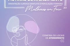 Mutirão "Mulheres em foco" leva atendimento jurídico à população feminina em 10 cidades do estado