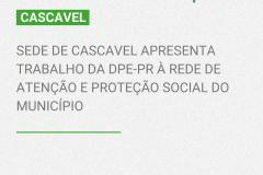Sede de Cascavel apresenta trabalho da DPE-PR à Rede de Atenção e Proteção Social do município.