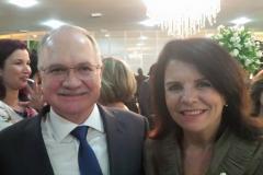 A defensora pública geral do Estado do Paraná, Josiane Fruet Bettini Lupion, e Luiz Edson Fachin, novo ministro do Supremo Tribunal Federal. 