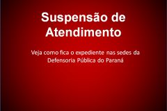 Suspensão do expediente