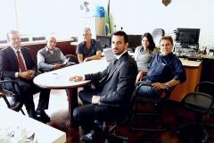 Reunião do Conselho da Comunidade de Colombo. Em primeiro plano, o defensor público Guilherme Quintas, coordenador da sede local da DPPR.