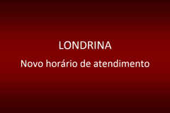 Novo horário.
