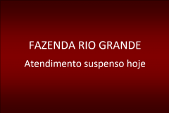 Em razão do deslocamento de defensores e servidores para atendimento nas cidades de Mandirituba e Agudos do Sul, fica suspenso o atendimento na sede de Fazenda Rio Grande nesta sexta-feira (22/07). 
